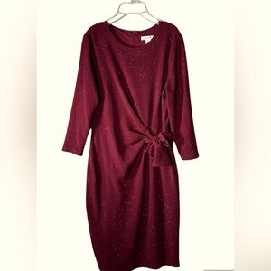 Womens Maroon with sparkles dress size 8 London Times excellent condition